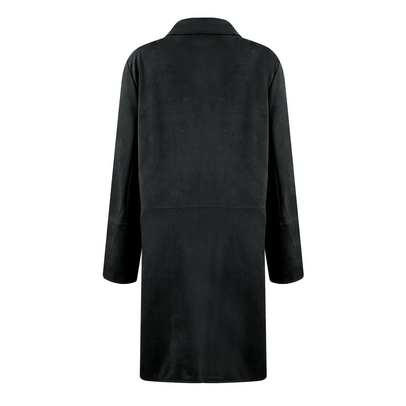 Casaco de Camurça Sophia™ com Corte Alongado / Elegância Atemporal para Todas as Estações!