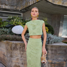 Conjunto Maristella™ - Com Renda Artesanal Floral / Estilo e Conforto Casual Chic para Looks Memoráveis!